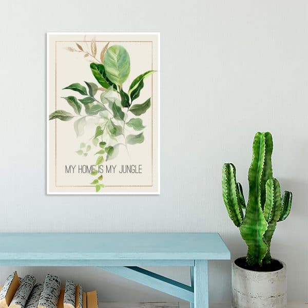 ścienna dekoracja z dżunglą