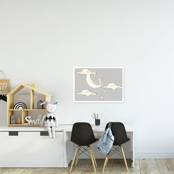 księżyc na plakacie poziomym