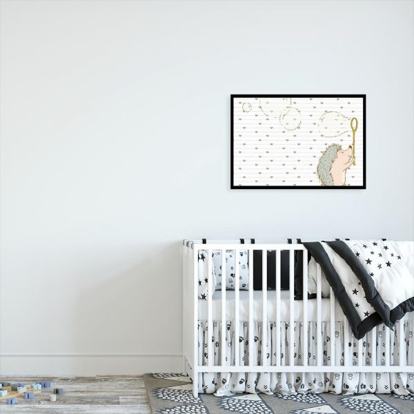 jeż na poziomym plakacie