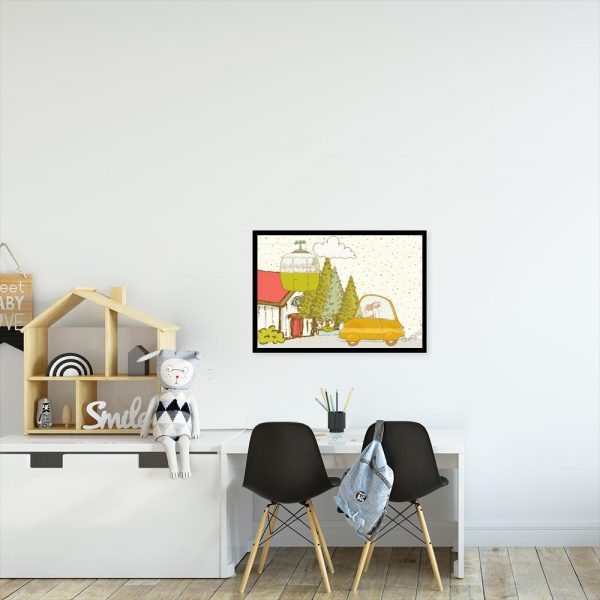 pokój dziecka z motywem miasta