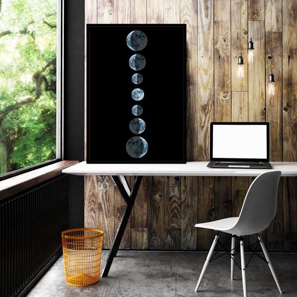 ciemny plakat z księżycem