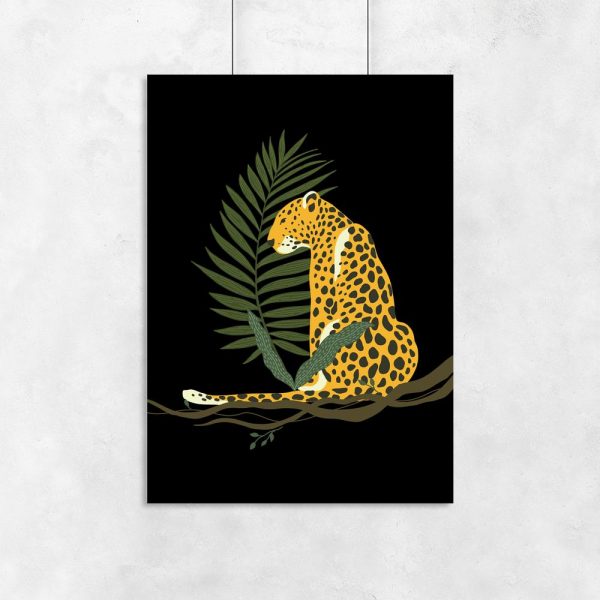 plakat z motywem pantery