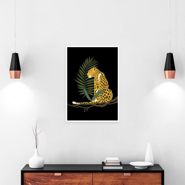 plakat z motywem pantery