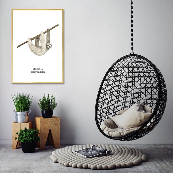 dekoracja z leniwcem