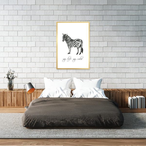 plakat z motywem zebry