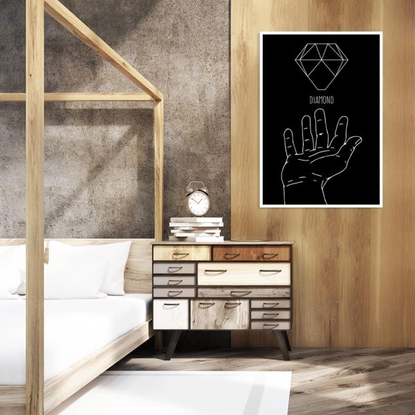 dekoracja z diamentem