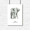 słoń na plakacie pionowym