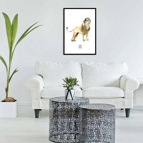 dekoracja z motywem lwa