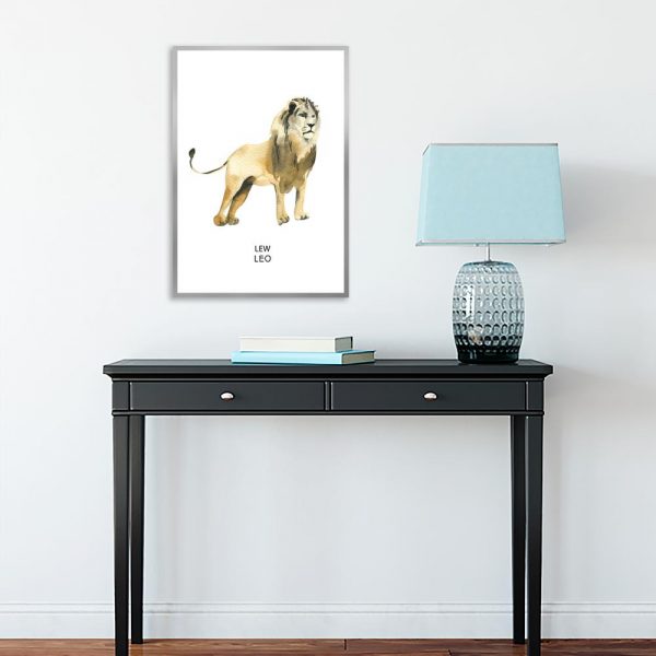 dekoracja pionowa z lwem