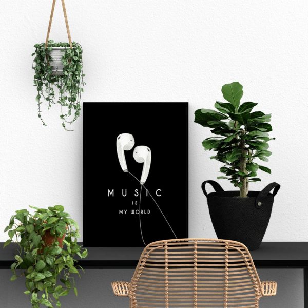 plakat z motywem muzyki