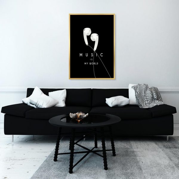 muzyka na plakacie do salonu