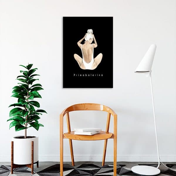 plakat z motywem baleriny