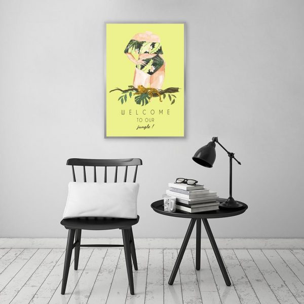 zielony wzór na plakacie