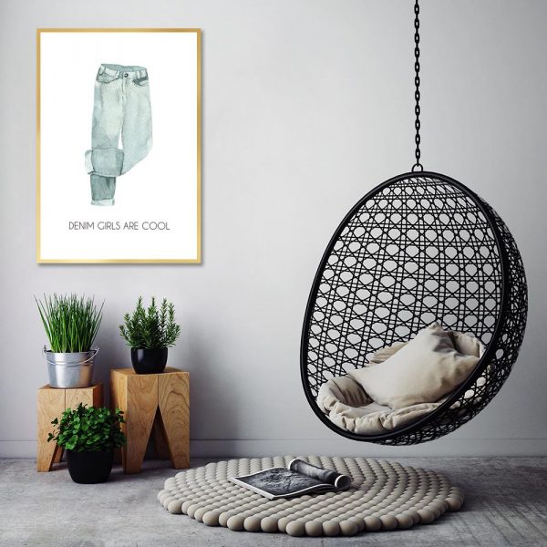 spodnie jako motyw plakatu