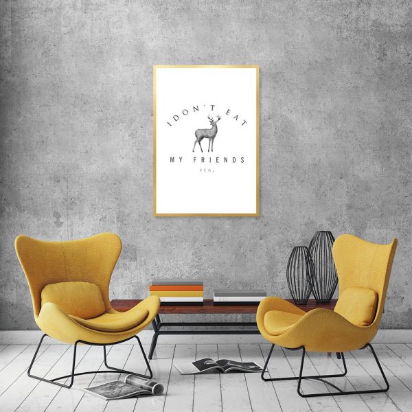 Plakat z jeleniem do salonu