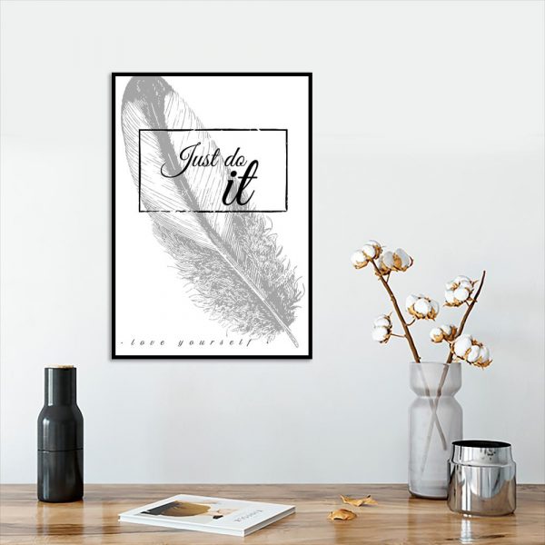 Plakat z napisem do sypialni