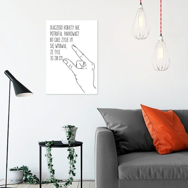 Plakat czarno-biały do salonu