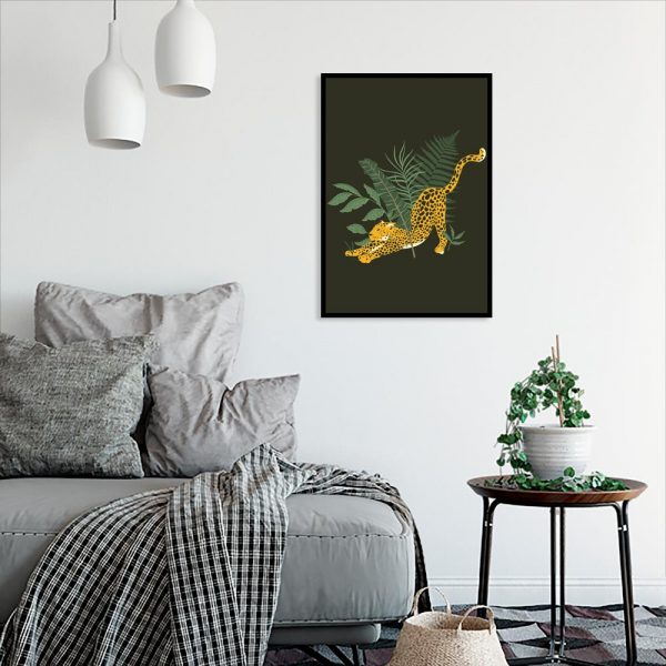 Plakat ciemnozielony do salonu