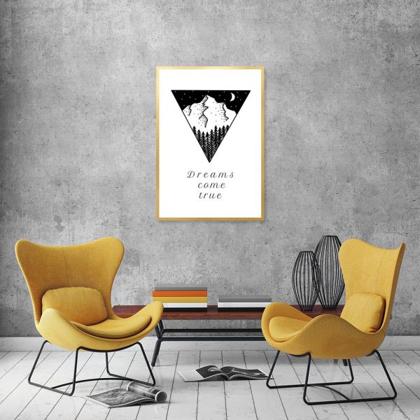 Plakat czarno-biały do salonu