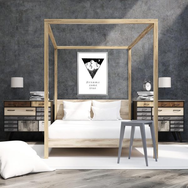 Plakat z napisem do sypialni