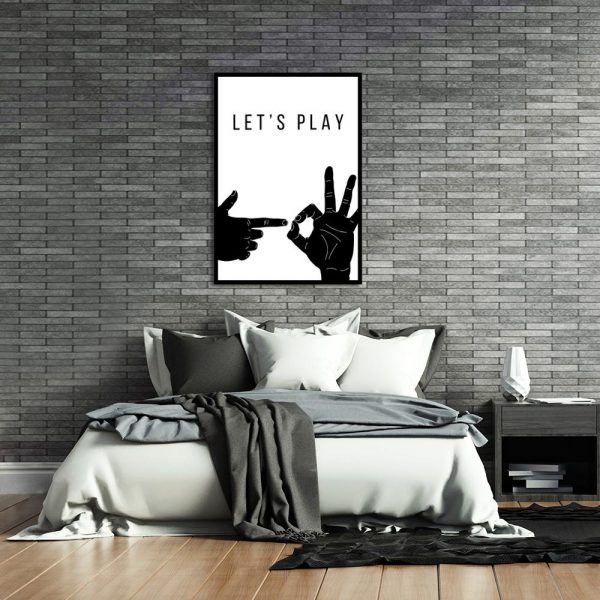 Plakat z napisem do sypialni