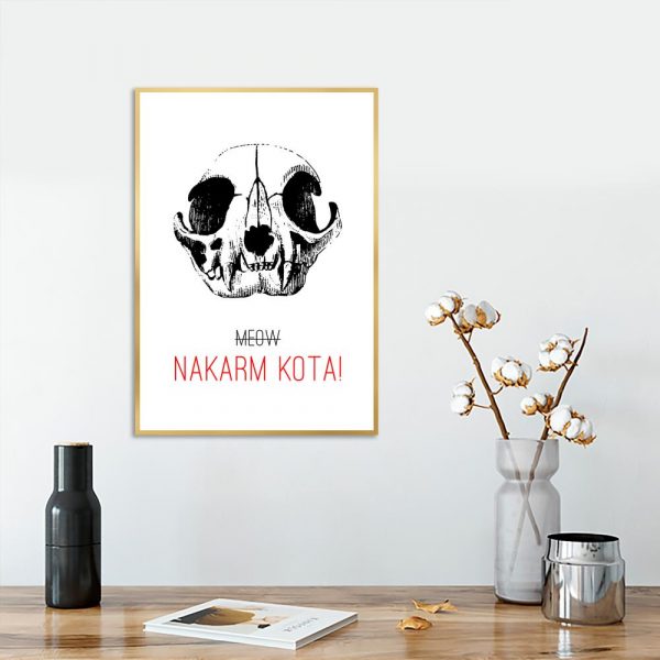 Plakat z motywem czaszki do salonu