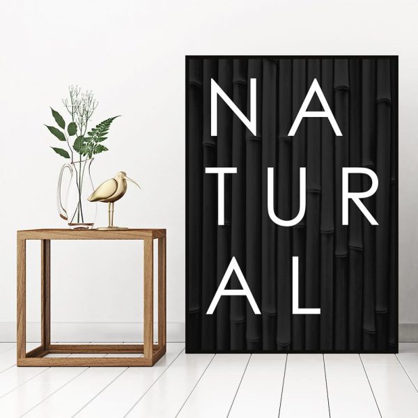 Plakat z napisem do salonu