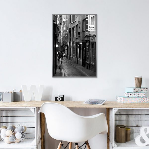 Czarno-biały plakat do biura