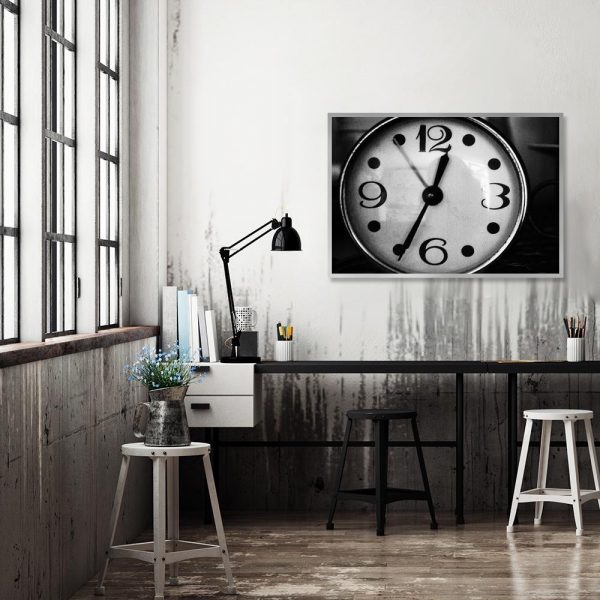 Czarno-biały plakat do biura