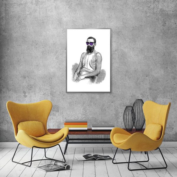 Plakat z mężczyzną do salonu