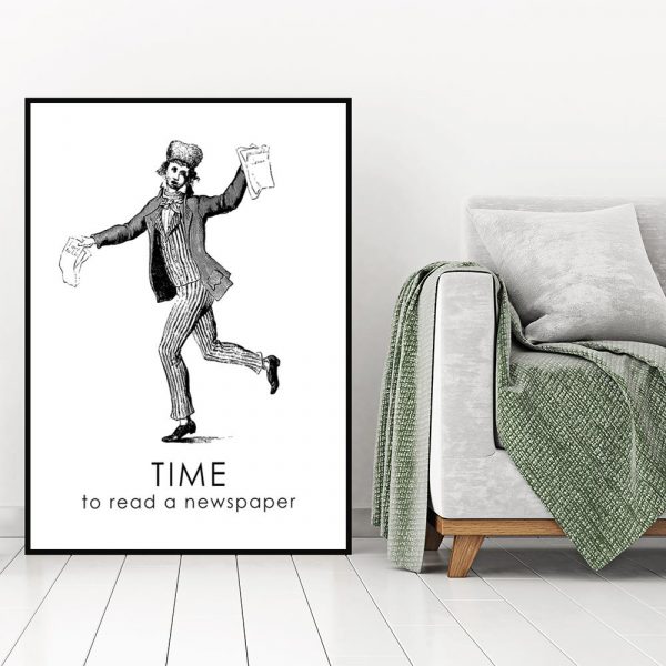 Plakat z napisem po angielsku do salonu