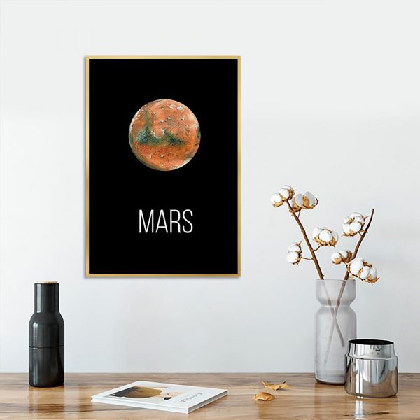 Plakat z motywem planety do salonu