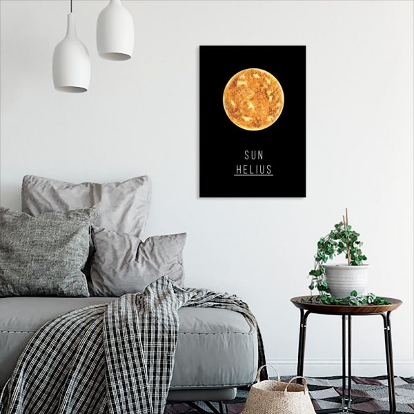 Plakat z motywem planety do salonu
