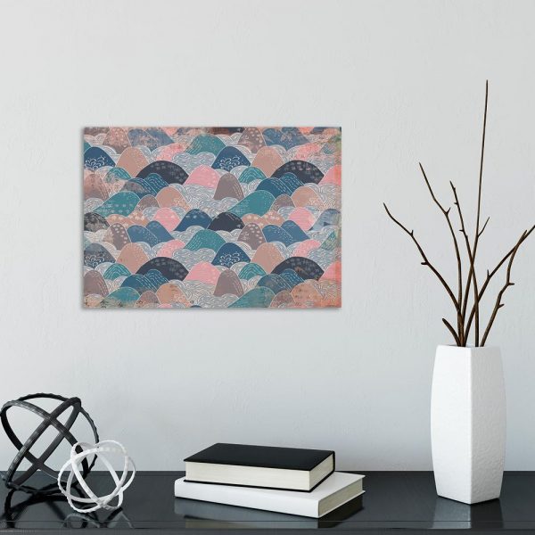 Brązowo-niebieski obraz do biura