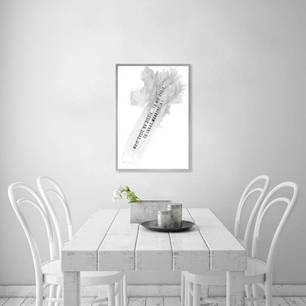 Plakat czarno-biały do kuchni