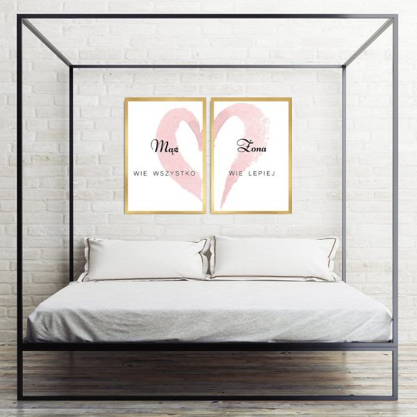 Plakat podwójny nad łóżko do sypialni