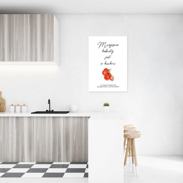 Plakat z motywem napisu do kuchni