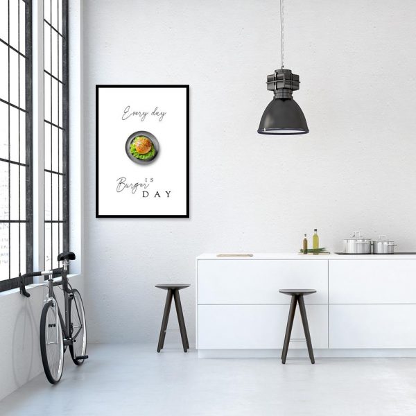 Plakat z motywem burgera do kuchni