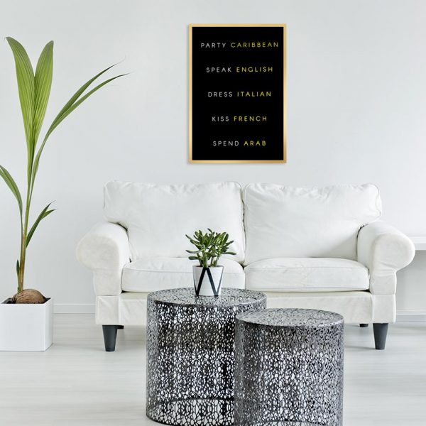 Plakat typograficzny do salonu