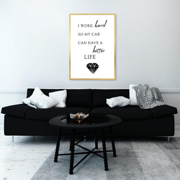 Plakat z motywacyjnym napisem do biura