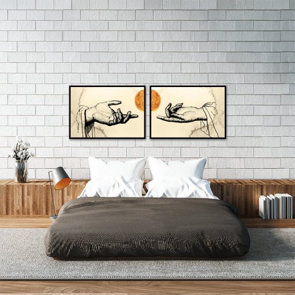 Poziomy zestaw dwóch plakatów