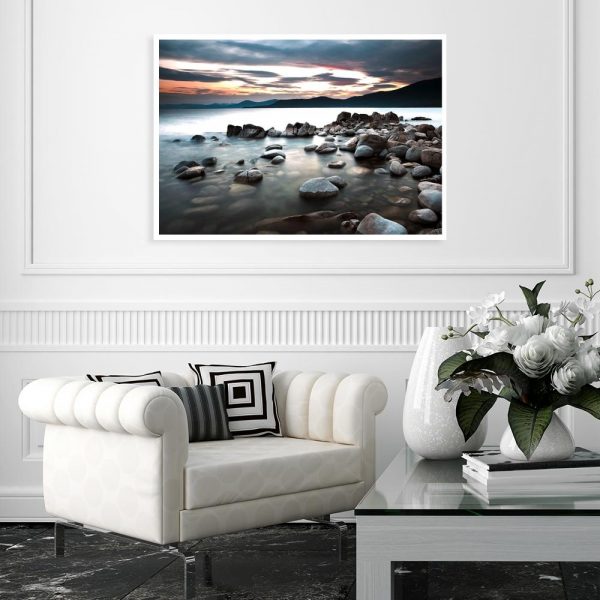 Plakat z jeziorem do salonu