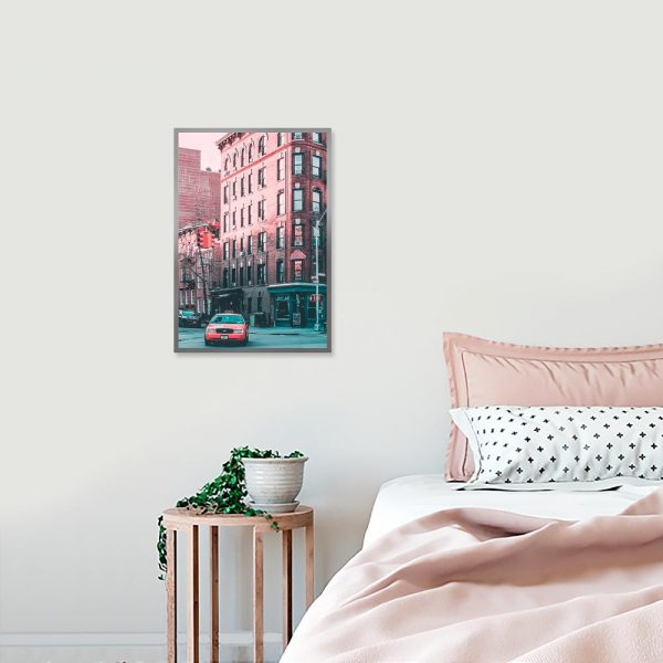 Plakat róg nowojorskiej ulicy