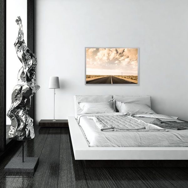 Plakat z motywem drogi