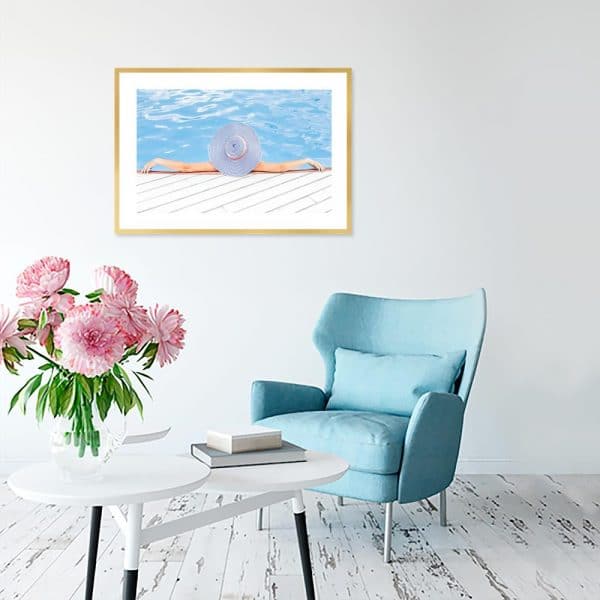 Plakat kobieta w wodzie