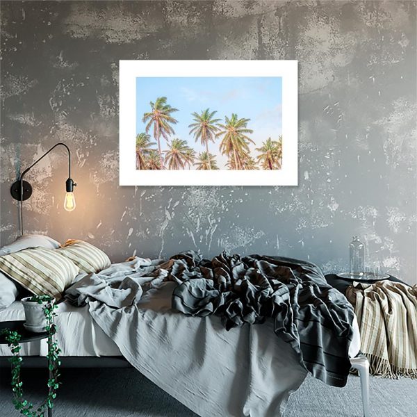Plakat zielone palmy