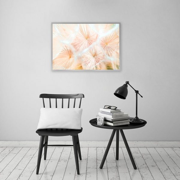 Morelowy plakat z dmuchawcami