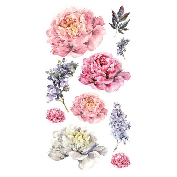 Naklejka motyw piwonii i bzu