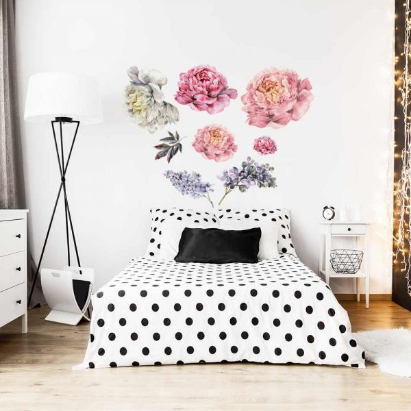 Naklejka bez i piwonie