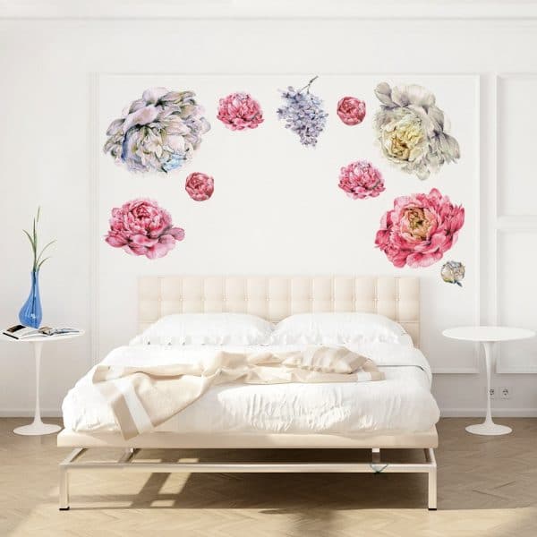 Naklejka kwiaty piwonii